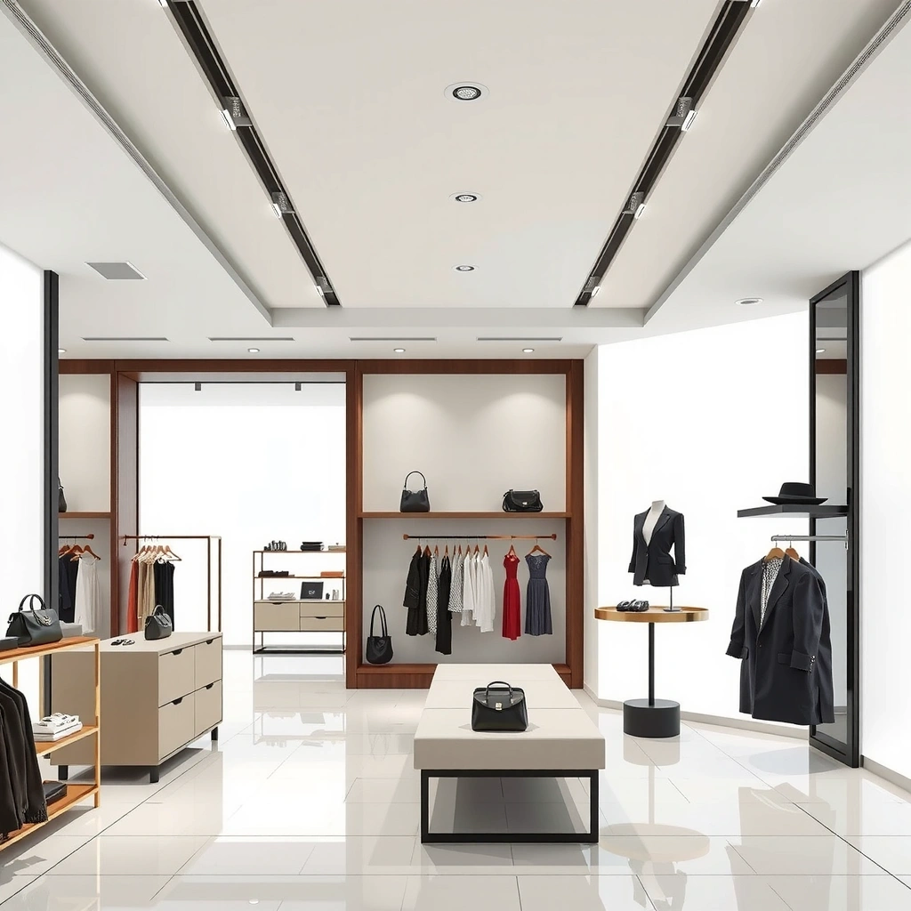 Luxury fashion store interior